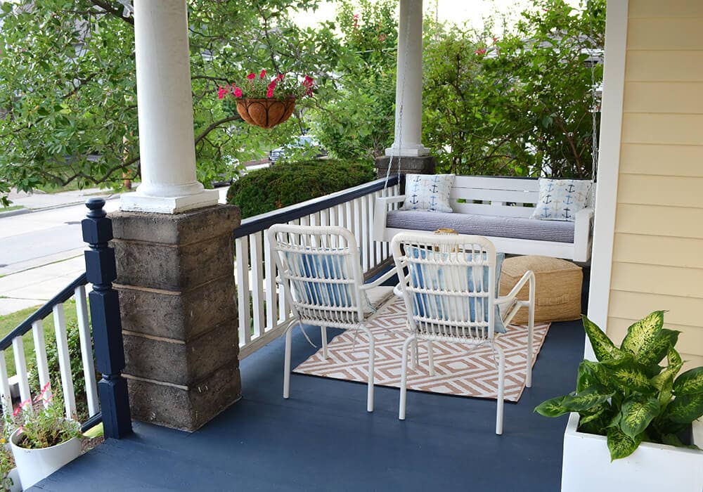 DEEP BLUE PORCH PAINT COLOR IDEAS