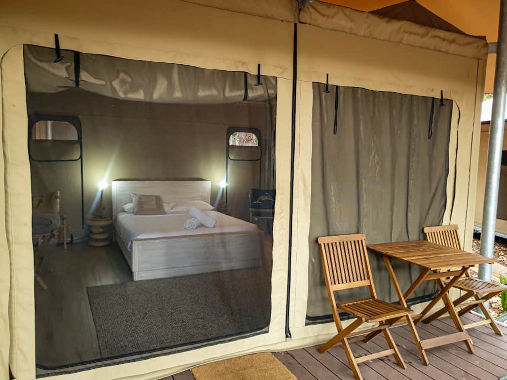 Glamping tents Stradbroke Island