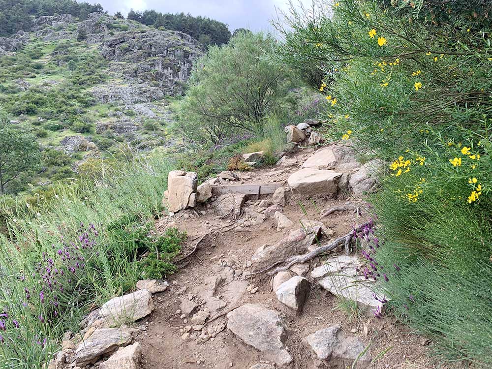 Chorrera de San Mamés - Escalones finales