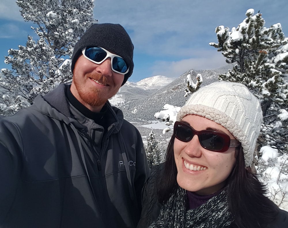 Brooke and Buddy on the last day our their Estes Park getaway