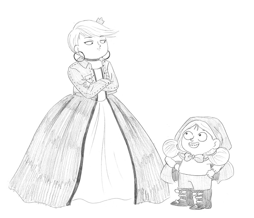 Excelentisima Caperucita, diseño de personajes, personajes de cuentos clásicos, Caperucita Roja, Rapunzel,