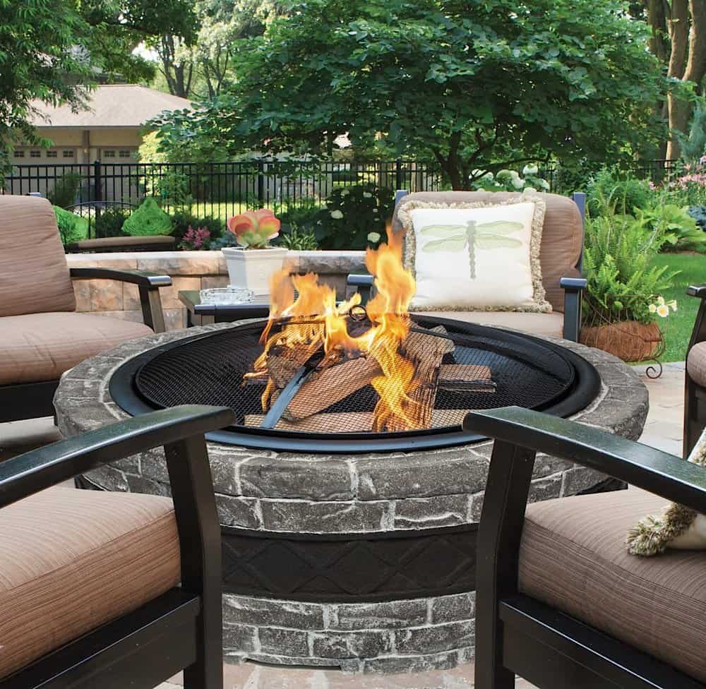 Cast Stone Wood Burning Fire Pit