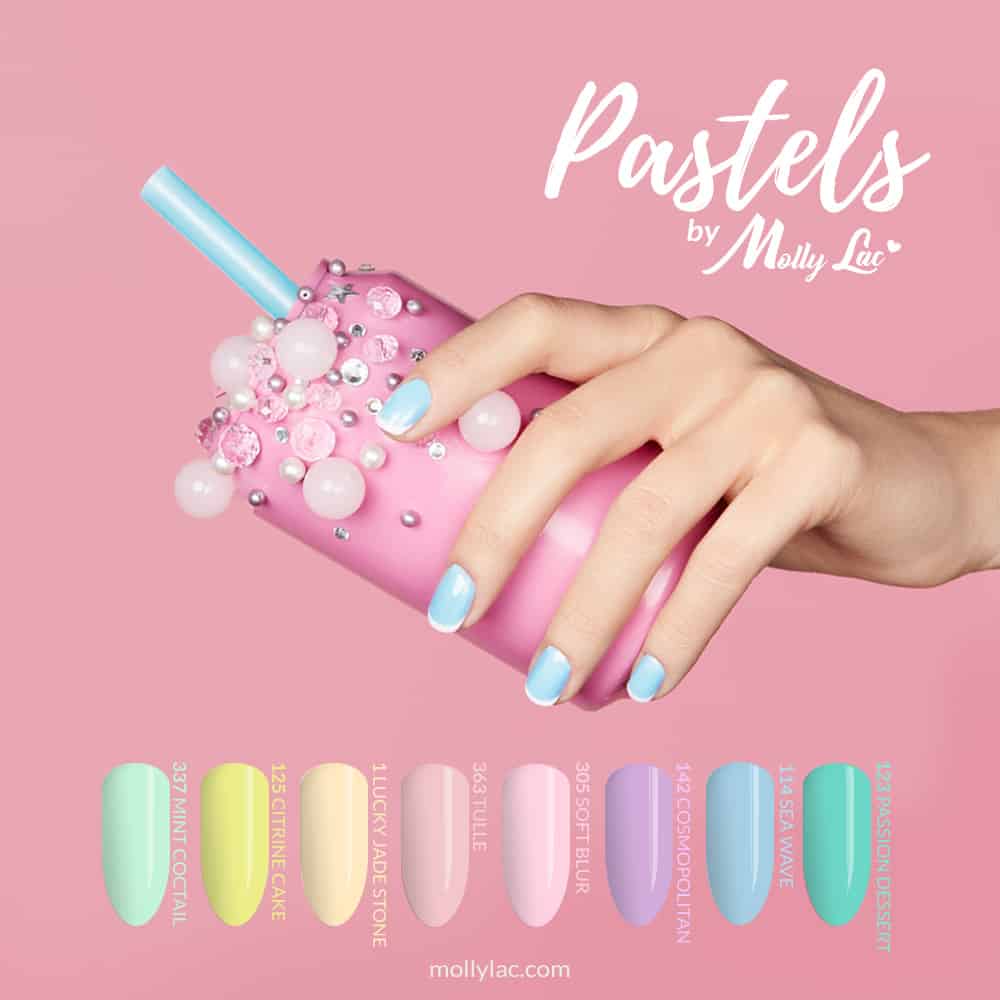 Inspiracje - Pastelowe lakiery do paznokci - stylizacje, które z pewnością pokochasz! 1 pastelowe lakiery do paznokci