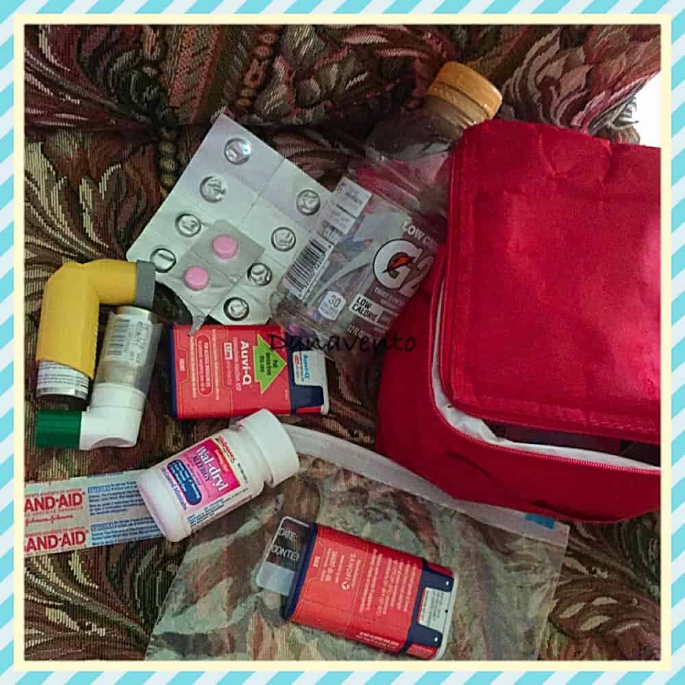 anaphylaxis, allergies, food allergies, epi pens, avi-q, benadryl, latex free, shellfish, peanut, dairy, seafood, nuts, latex, asthma, safety kit, bandages, latex free bandages, medicine, zofran, liquid, medical kid, dana vento, child with allergies, child with food allergies