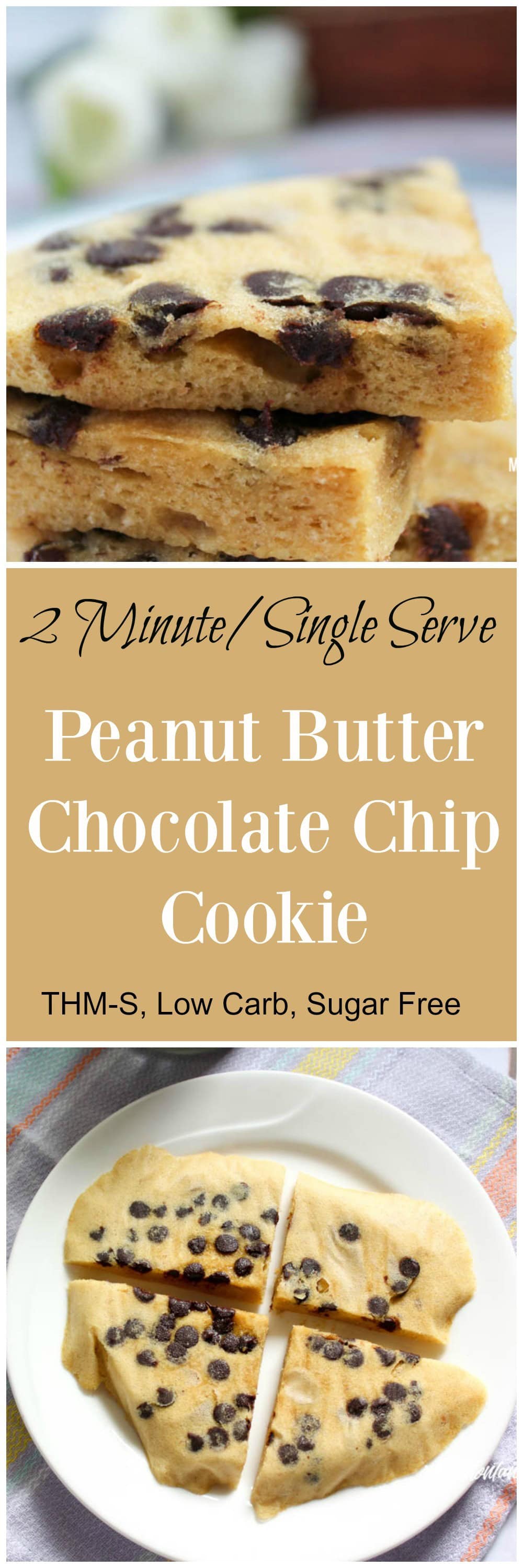 2 Minute Peanut Butter Chocolate Chip Cookie (Low Carb ...