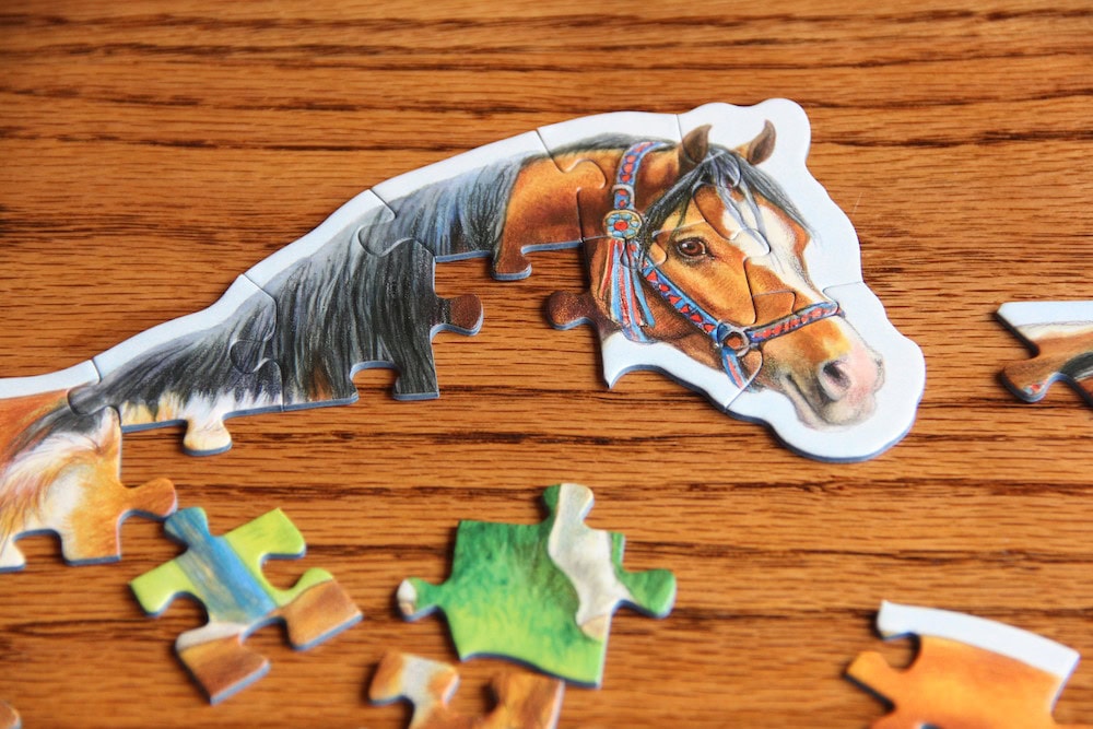 Photo of a partially completed puzzle - an example of student choice in the classroom at the beginning of the school day.