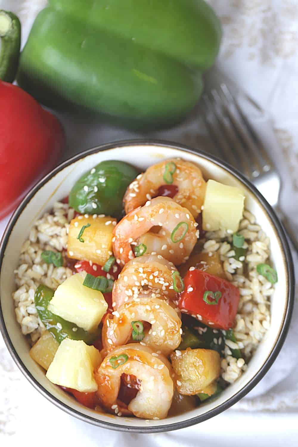 Easy Hawaiian Shrimp Rice Bowl The Farm Girl Gabs®