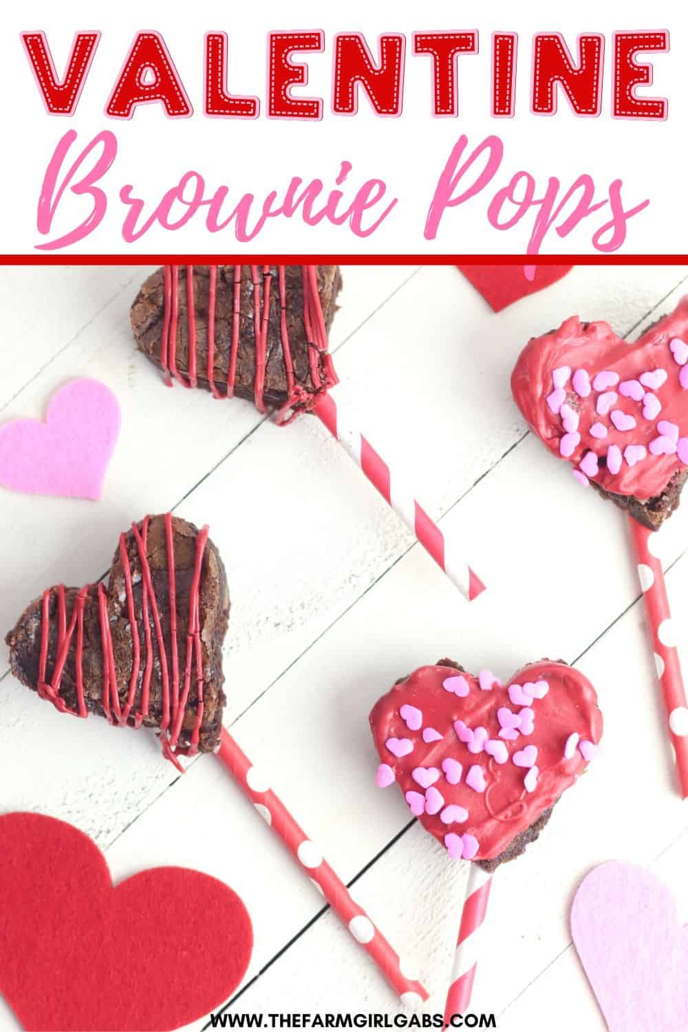 These heart-shaped Valentine Brownie Pops are an easy holiday treat. They are an easy dessert to make for Valentine's Day or all year long. This Valentine's Day Dessert is so easy to make and kids will love it.
