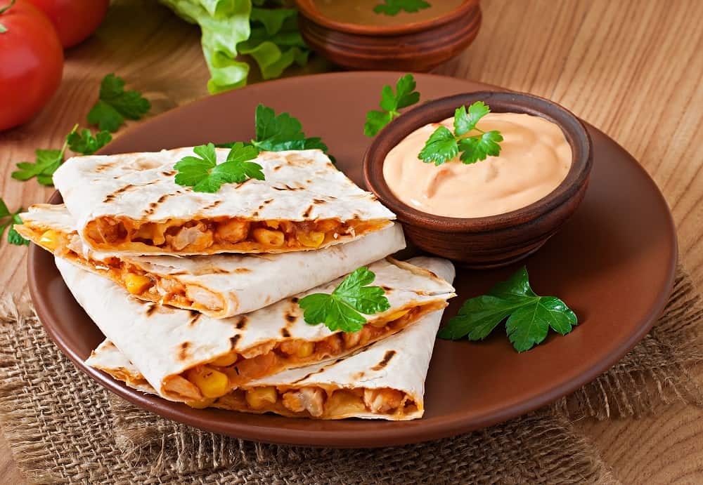 Easy RV Meals Quesadilla On A Plate