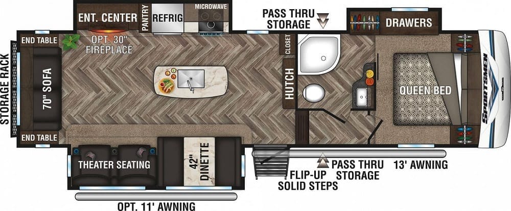 best small fifth wheel campers 2020-KZ-RV-Sportsmen-303RL