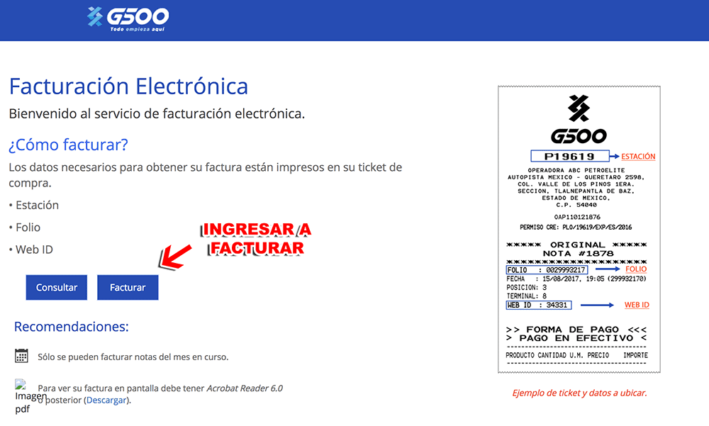 G500 NETWORK FACTURACION 1