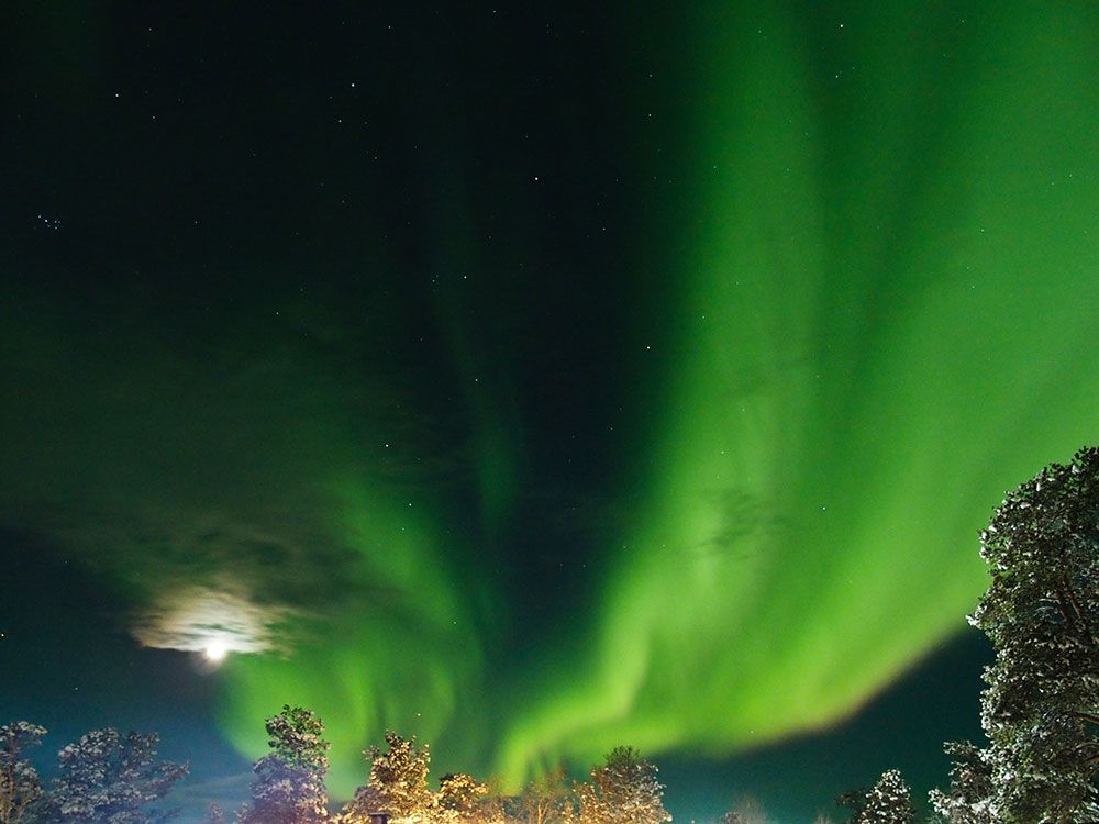 Aurora Boreal sobre Finlandia