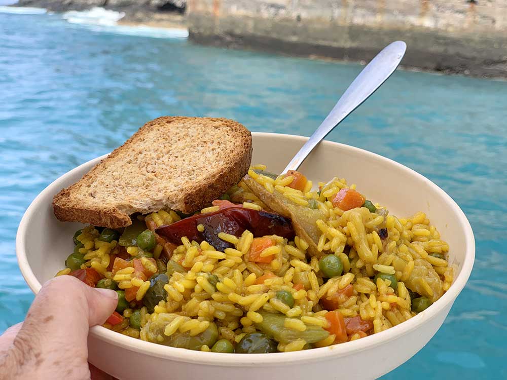 Platito de paella vegetariana