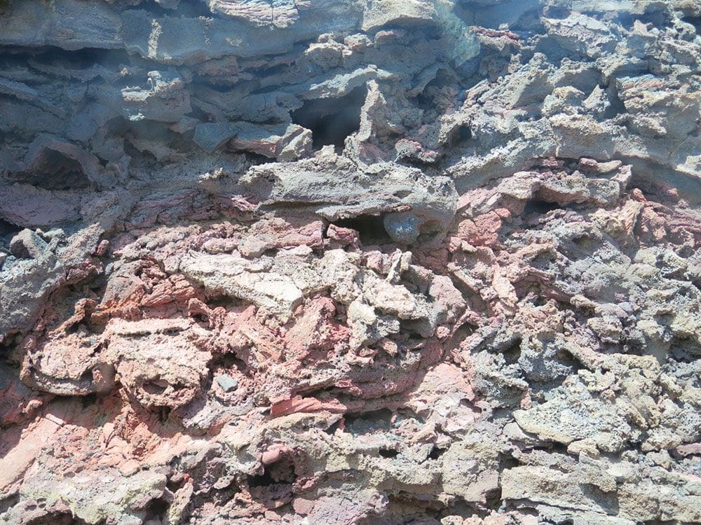 Detalle de lava solidificada