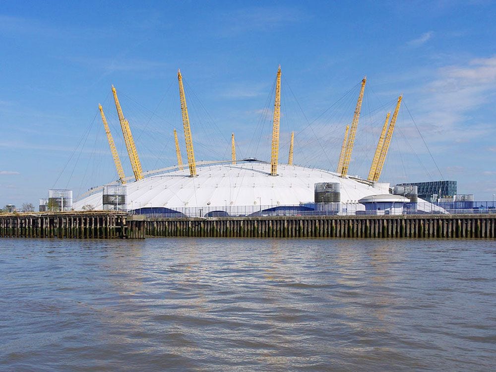 The O2 Arena desde el Támesis