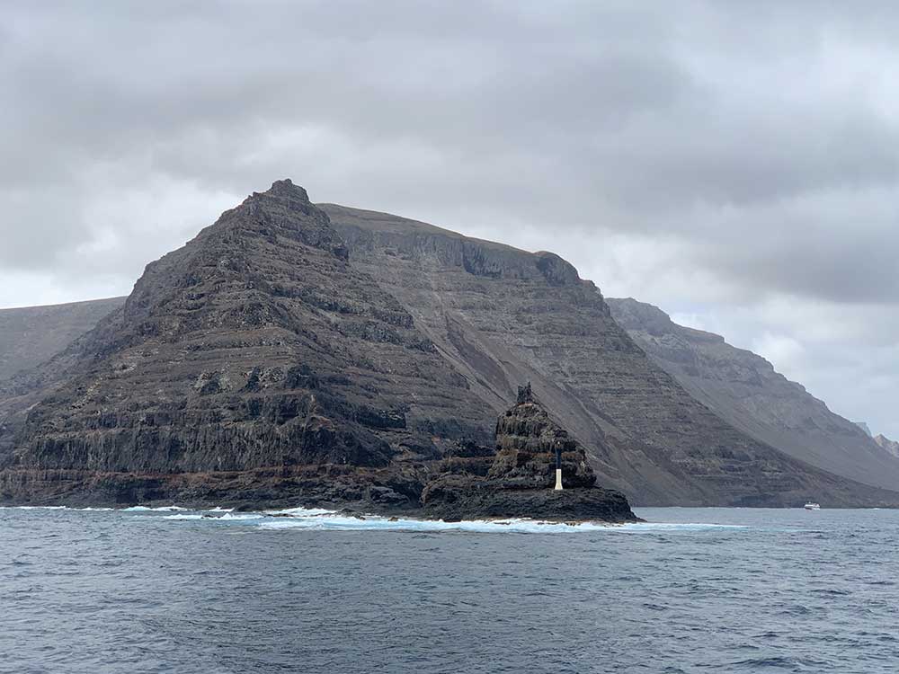 Navegando hacia la isla de La Graciosa