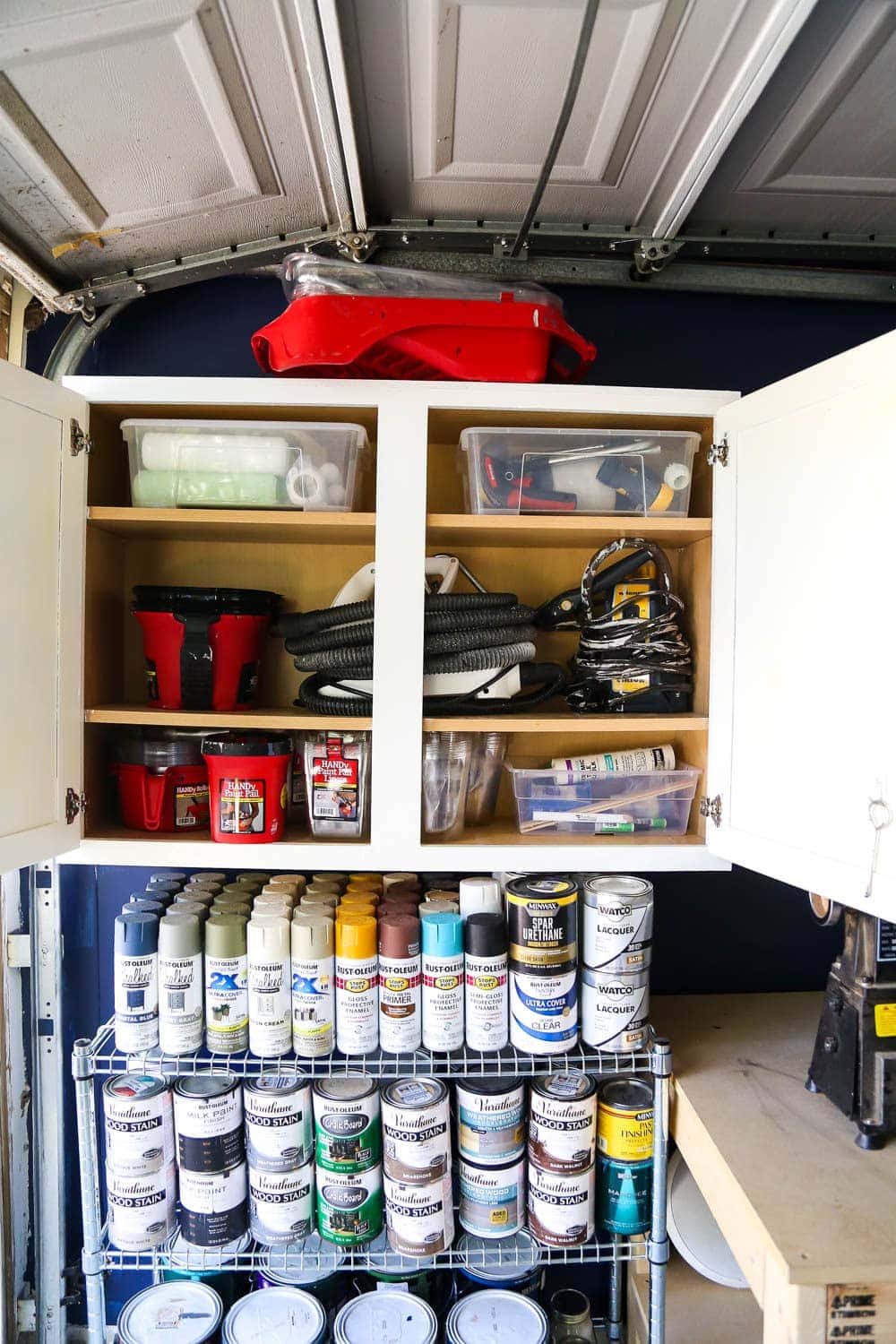 How To Organize Paint Supplies In The Garage Love Renovations