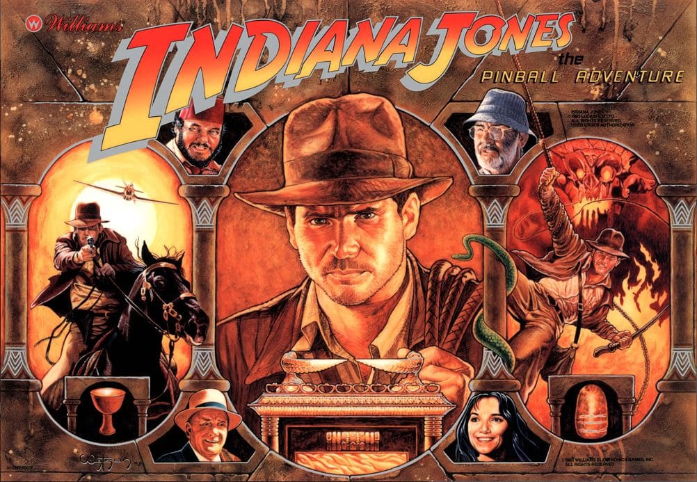 Indiana Jones Pinball Backglass Indiana Jones Pinball Machine Backglass