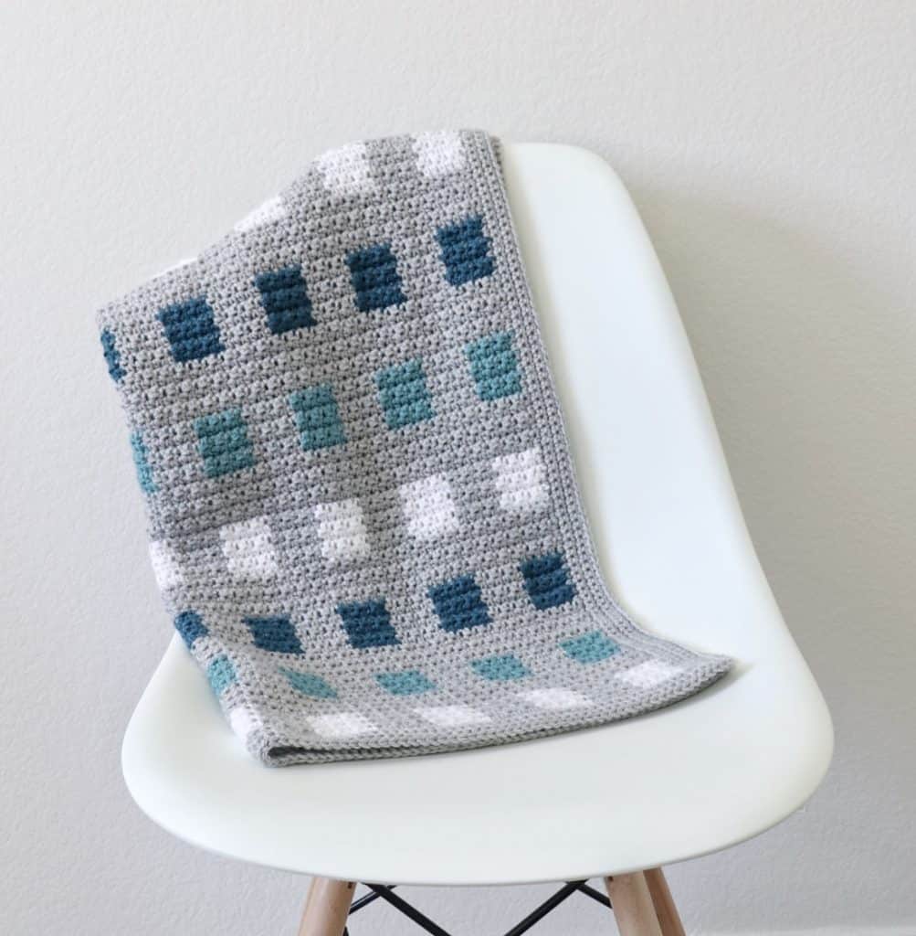 Crochet Even Squares Baby Blanket