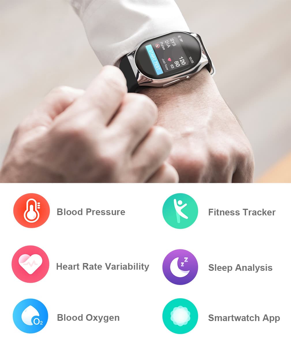 YHE BP Doctor Wearable Blood Pressure Smartwatch