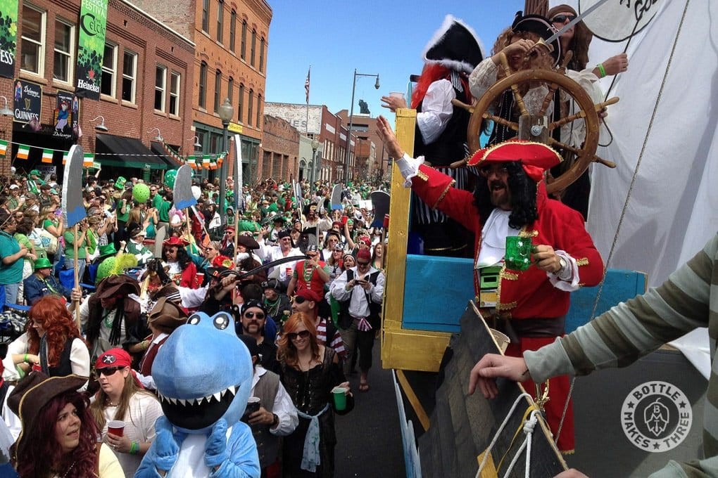 The Colorado Parrot Head Club in the Denver St. Patrick's Day Parade, 2012.