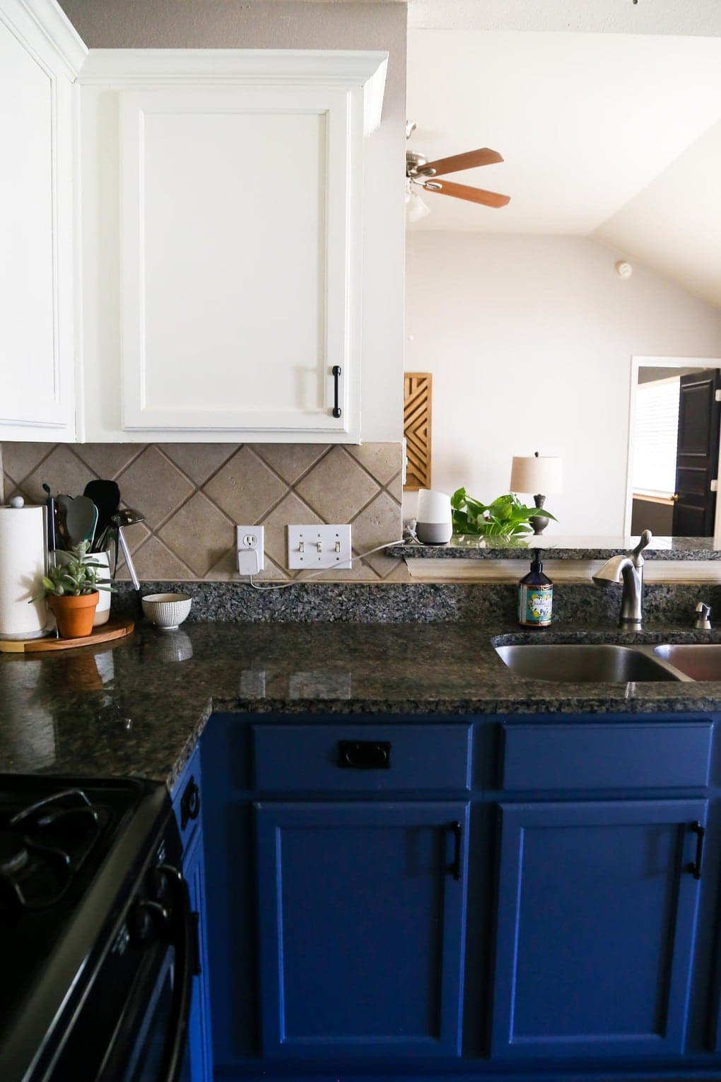 Our DIY Blue & White Kitchen Cabinets - Love & Renovations