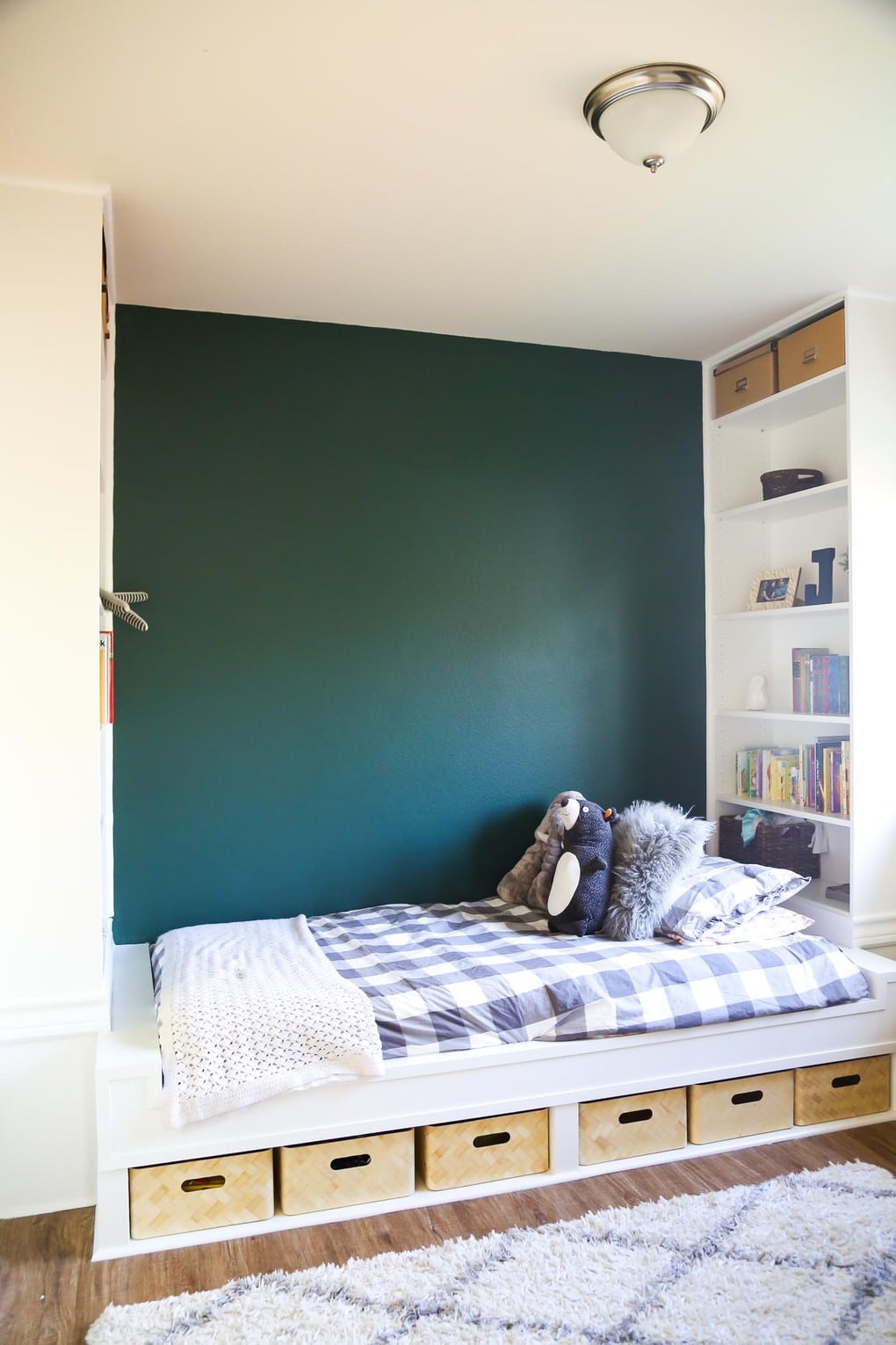 Easy Diy Bed With Built In Shelves Using Ikea Bookcases