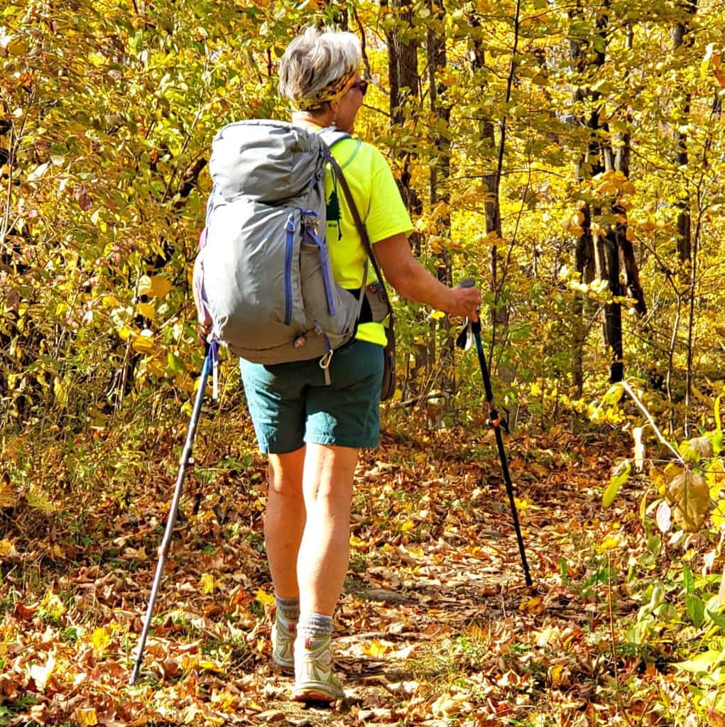 UNSTOPPABLE Stacey's back with gray backpack near Ice Age shelter