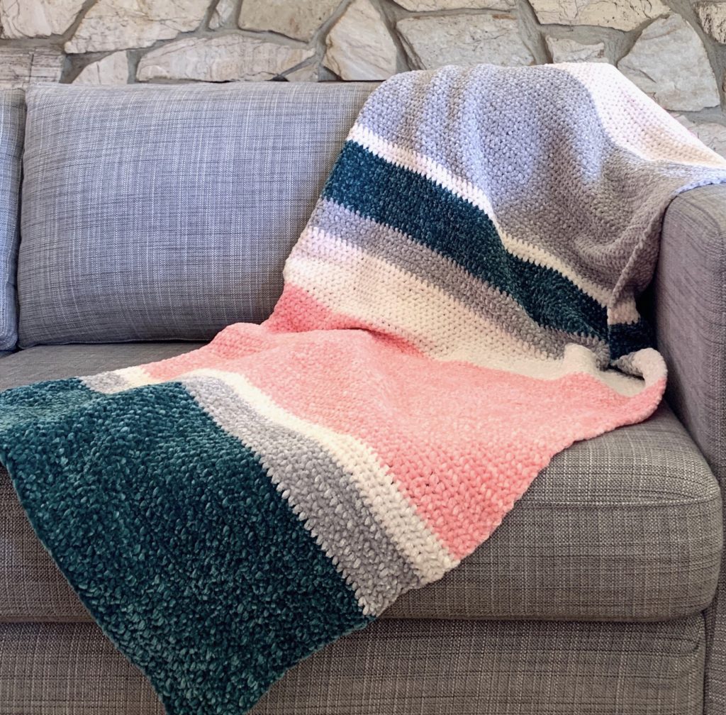 Modern Crochet Velvet Throw