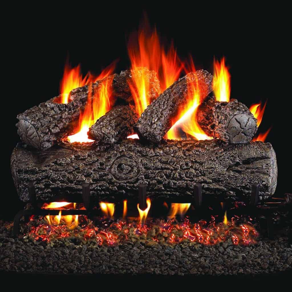 25 Fireplace Decorating Ideas With Gas Logs Electric And Peterson Real Fyre 18 Inch Post Oak Gas Logs