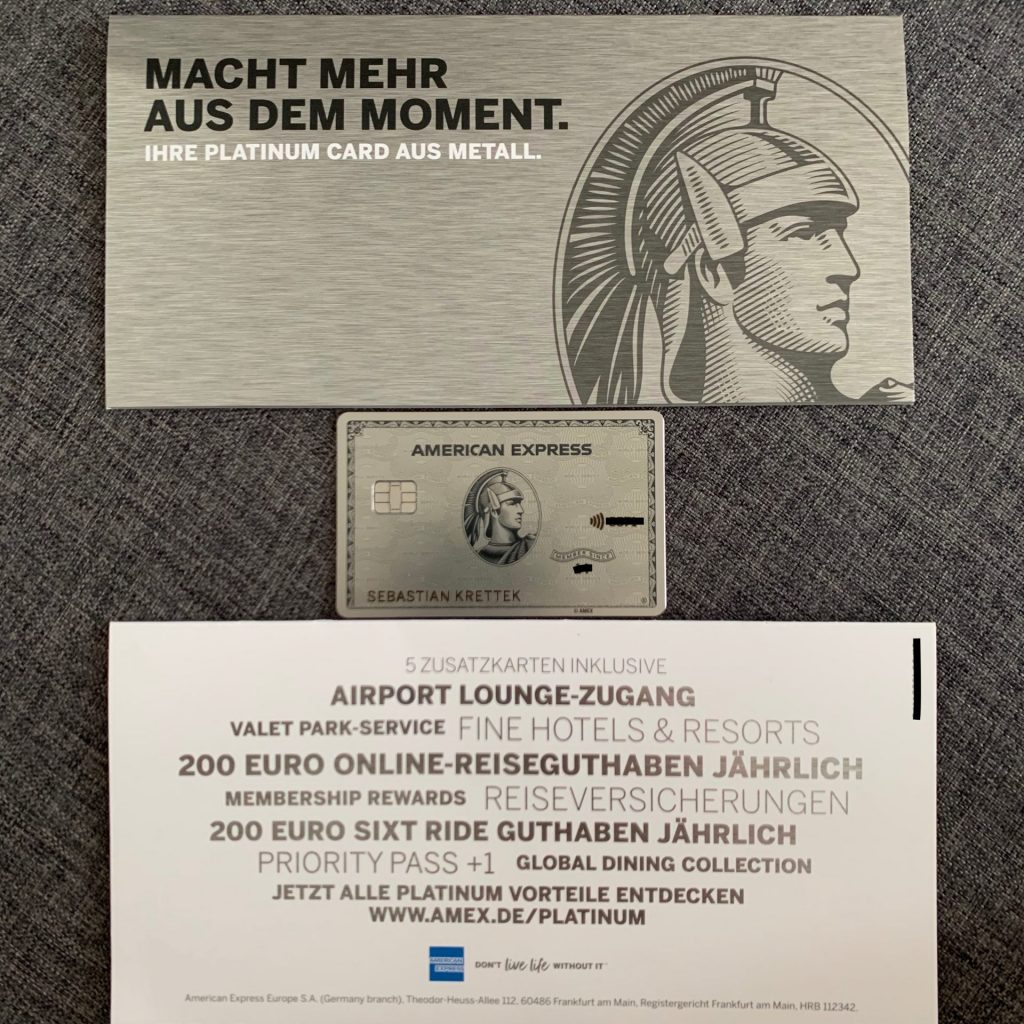 Erfahrung mit der American Express Platinum Kreditkarte American Express Platinum Kreditkarte