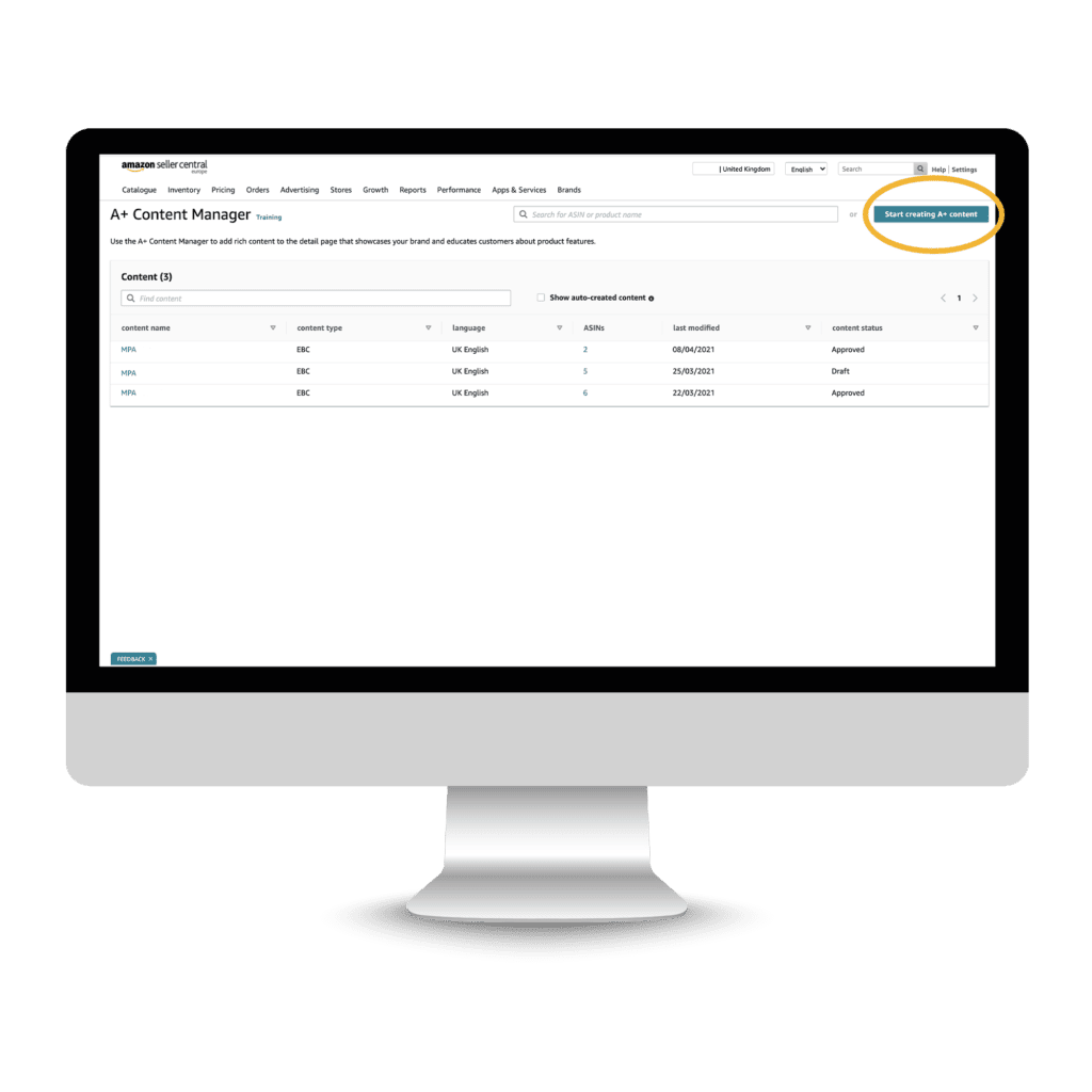 How to build Amazon Premium A+ - step 2