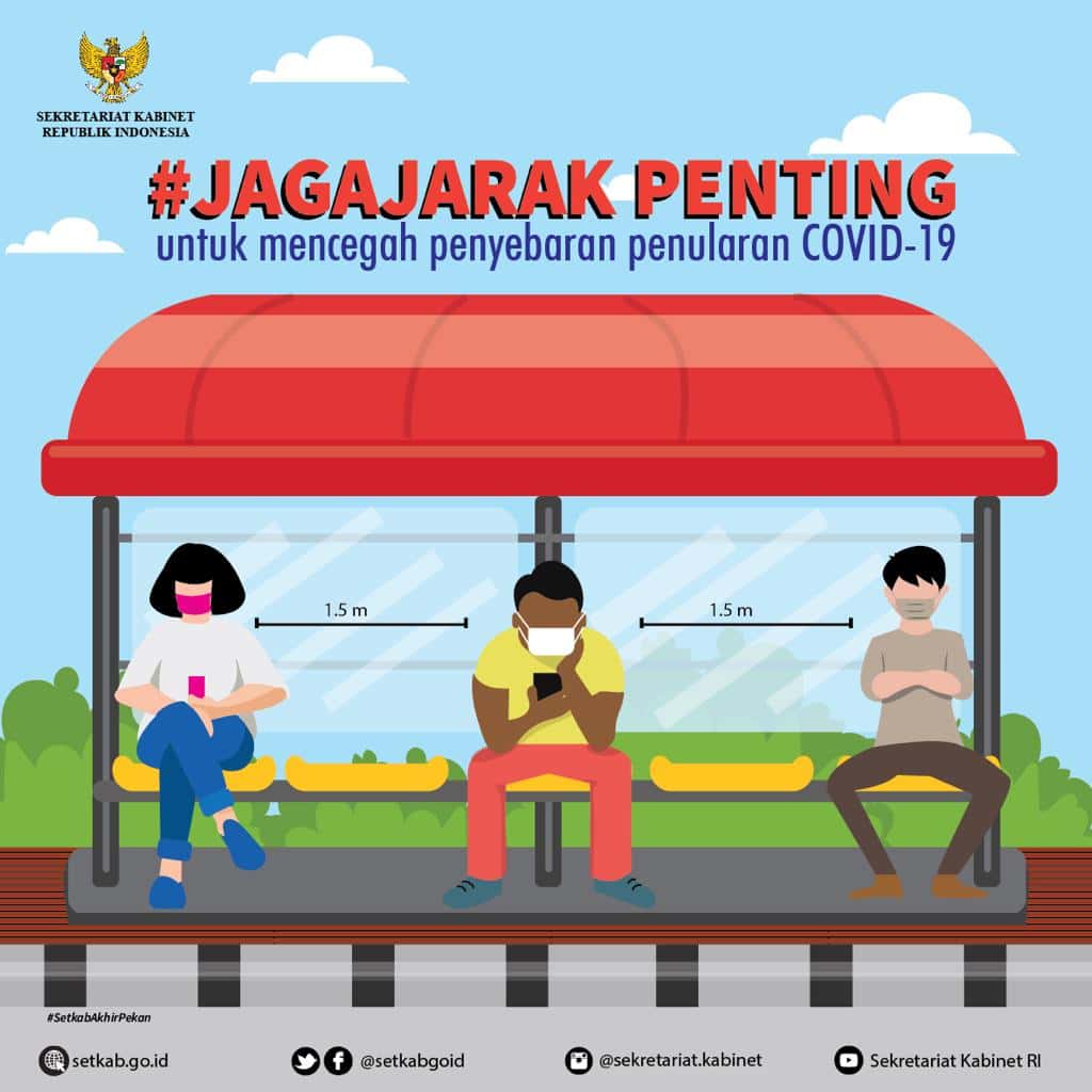 #JagaJarak Cegah Penyebaran #COVID19
