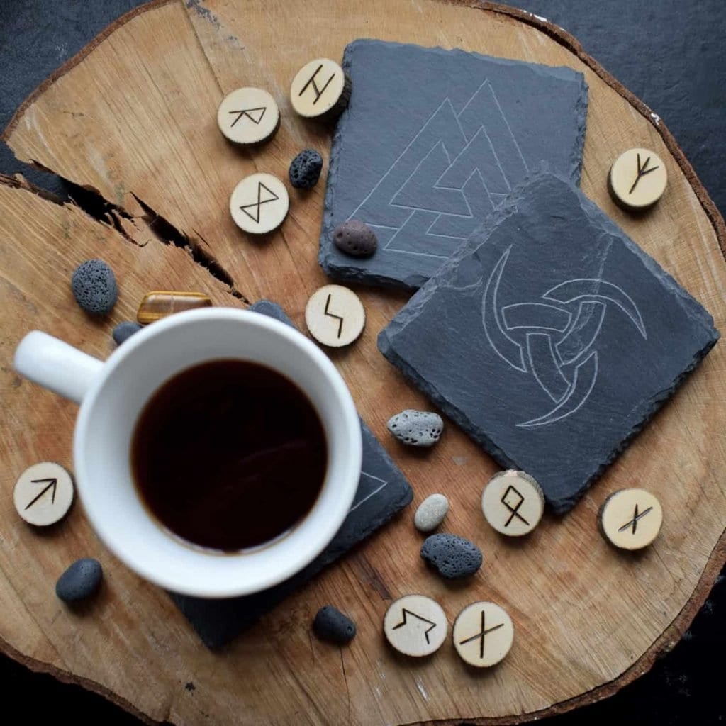 Slate Viking Coasters