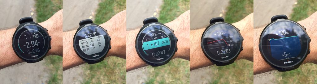 Обзор Suunto Spartan Sport Wrist HR и 74 километра пробежек 16 Экраны Suunto Spartan Wrist HR во время беговой тренировки