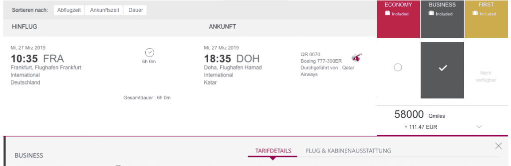 Business Class durch Meilen? Ja das ist möglich! Business Class durch Meilen?