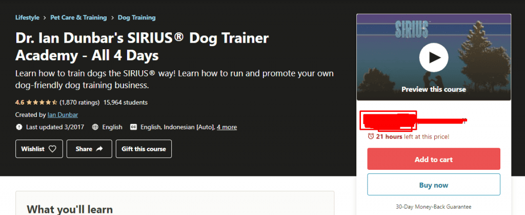 Dr. Ian Dunbar's SIRIUS® Dog Trainer Academy