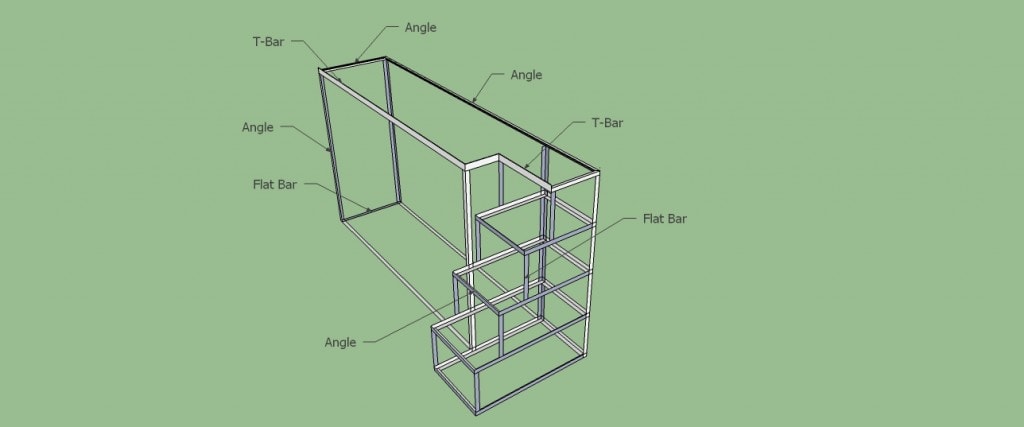 And here is the schematic for the steps/dresser, this is what we started on this weekend!