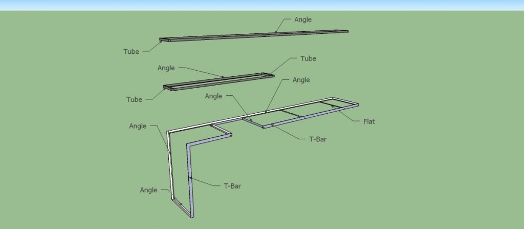 Here is the scchematic for the kitchen counter for the welding