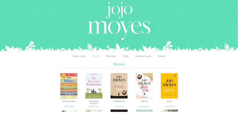 author website books page