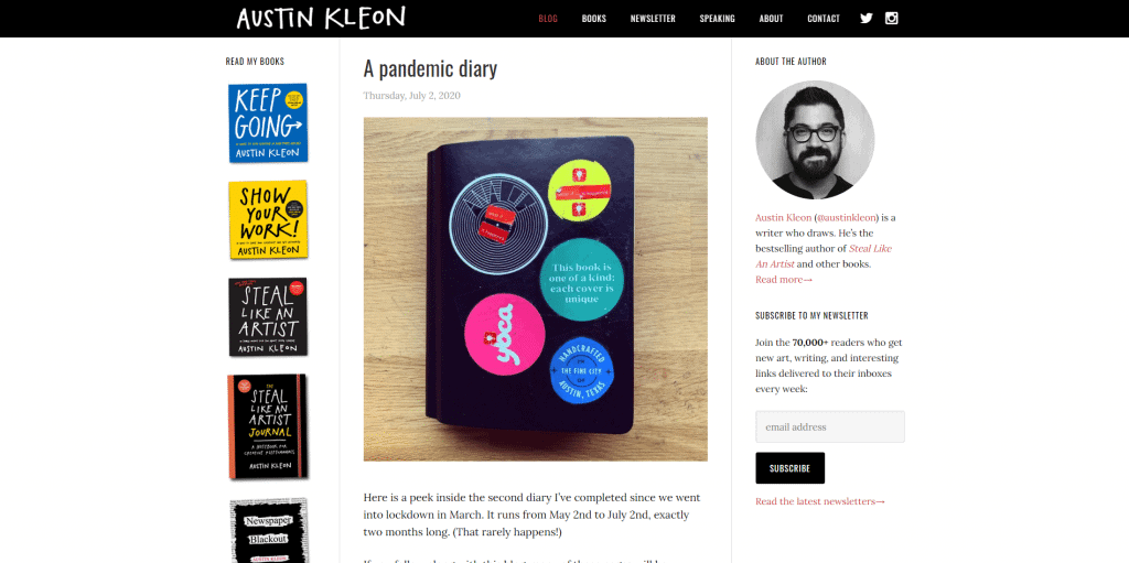 austin kleon website