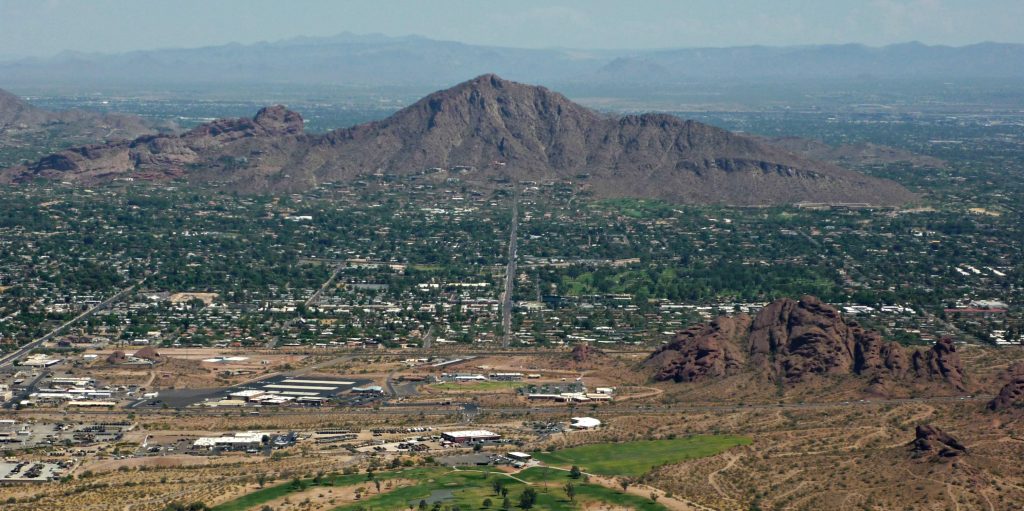 Camelback Mountain from the air