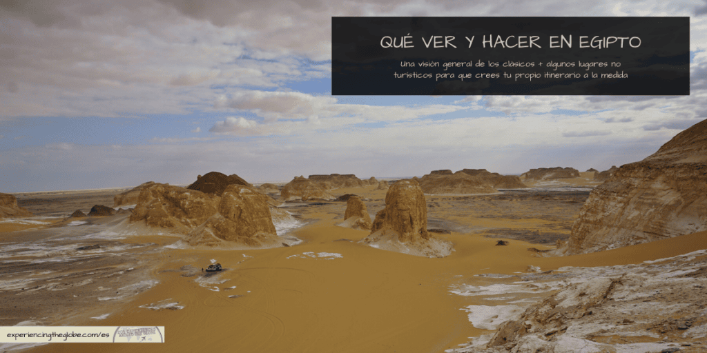 Sin importar cuánto tiempo planeas pasar en el país, aquí está toda la información que necesitas para planificar qué ver y hacer en Egipto, con una visión general de los principales destinos para crear tu propio itinerario en Egipto, cubriendo desde los clásicos hasta los lugares no turísticos: las principales ciudades, los oasis, el Mar Rojo y la península del Sinaí – Experiencing the Globe