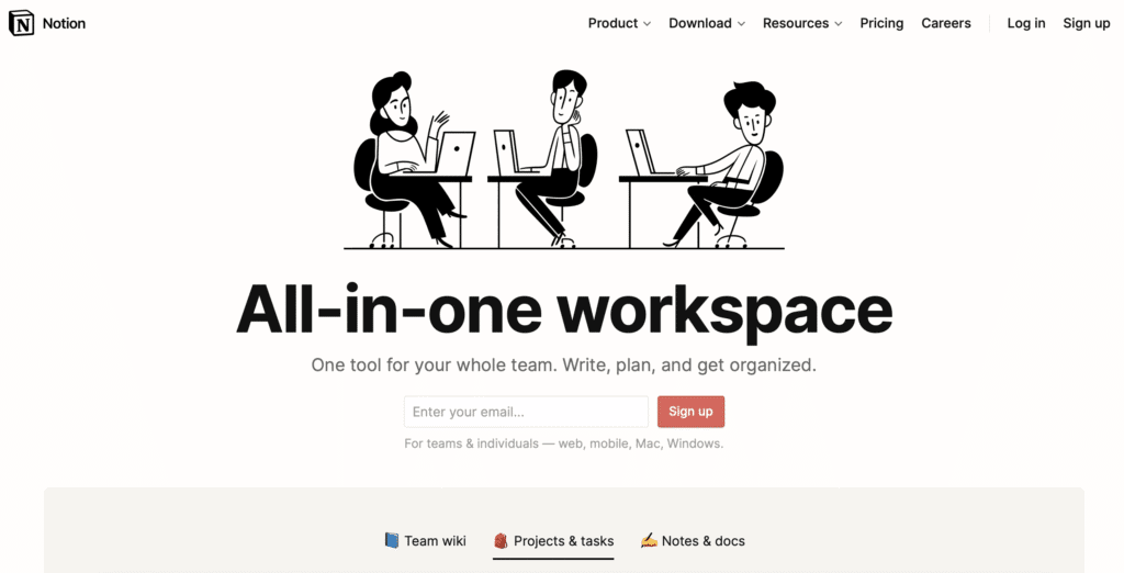 Notion s'organiser en étant entrepreneur ou freelance