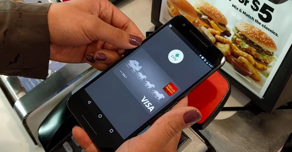 NFC used for payment via Android Pay