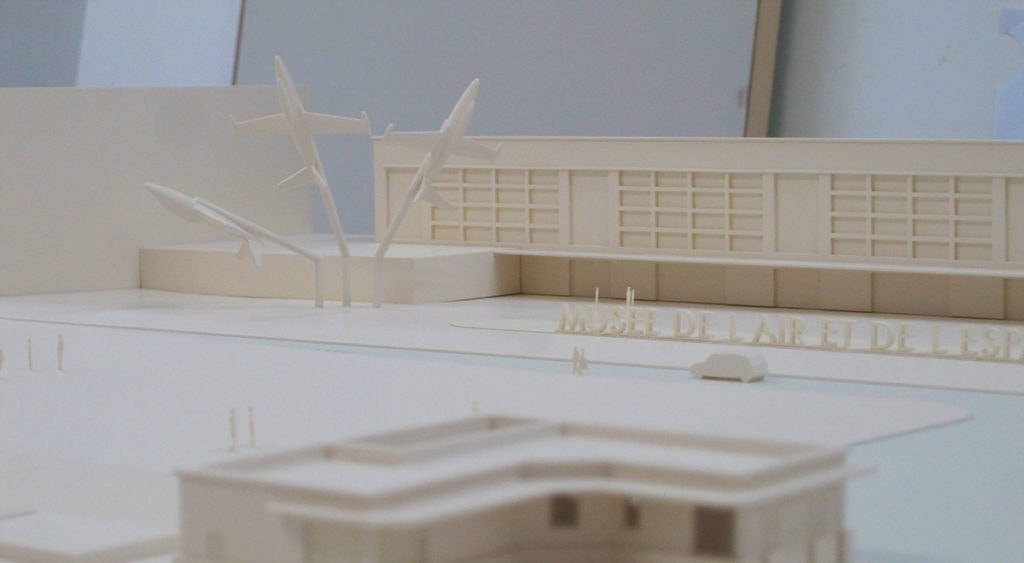 Maquette de la gare du Bourget aéroport par novembre architecture