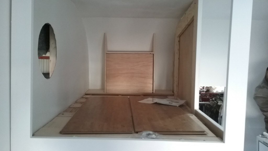 top bunk craft table/shelf