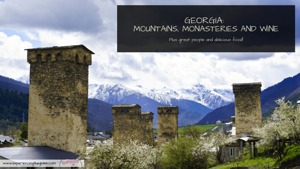 The best Georgia travel guide: from wine country to centuries old monasteries surrounded by magnificent mountains. The country is simply stunning! – Experiencing the Globe #Georgia #GeorgiaCountry #Caucasus #Monasteries #Mountains #Wine #Tbilisi #Sighnaghi #Vardzia #Mestia #Ushguli #Borjomi #Kazbegi #DavitGareji