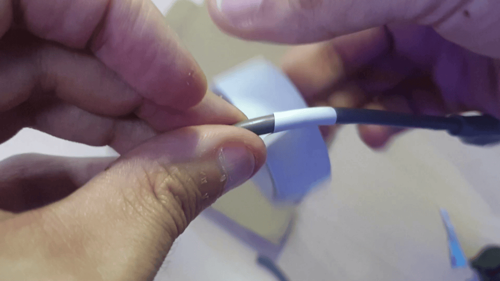 Marcando el cable alimentador