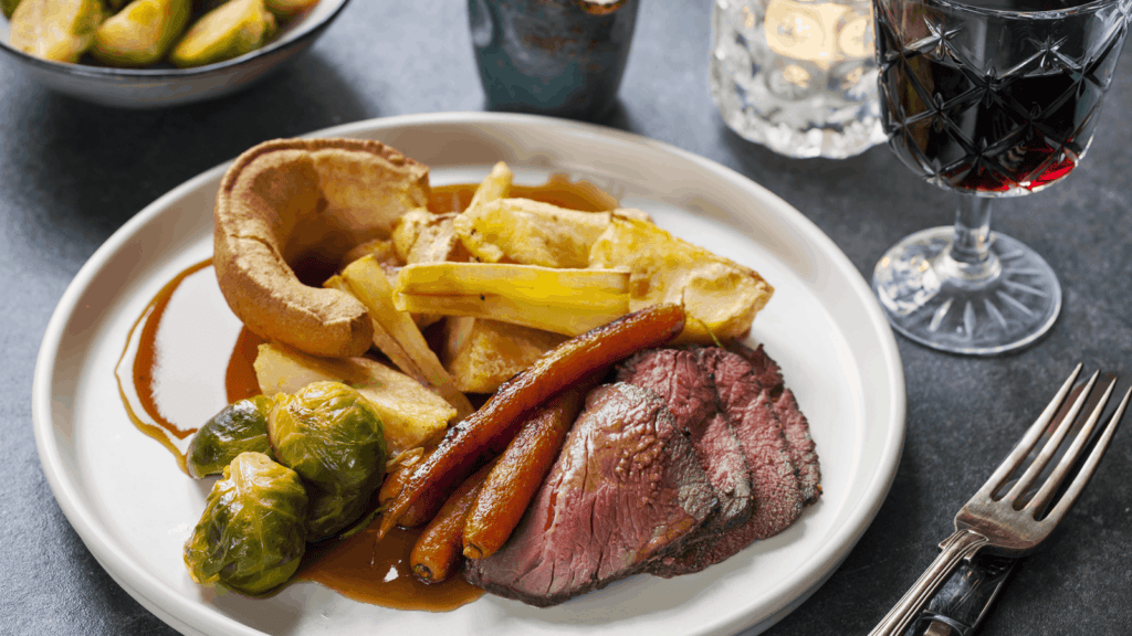 Roast beef with Yorkshire Pudding